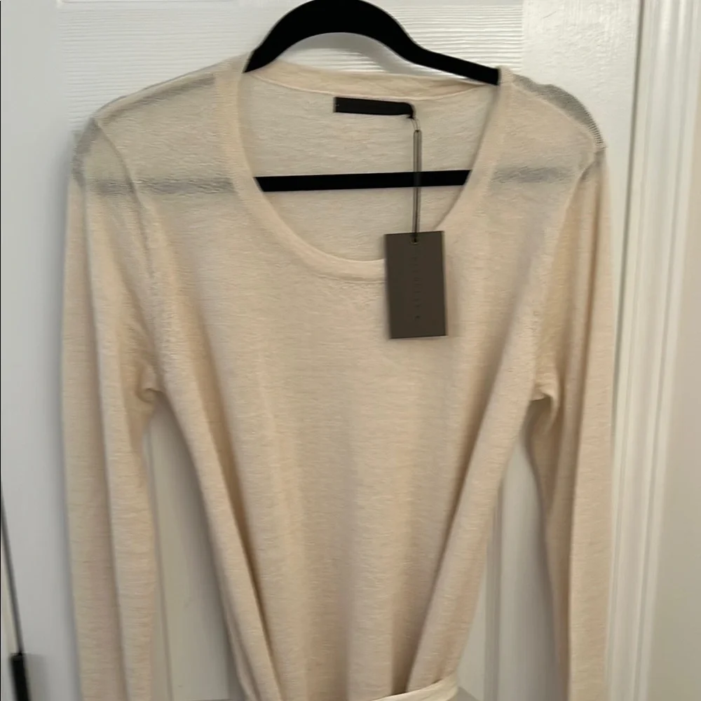 Elegant Cream Long Sleeve Dress Maxi - Picture 3 of 9